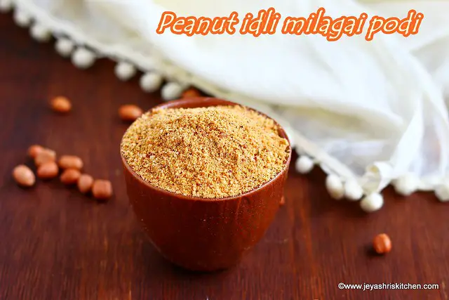 Peanut idli milagai podi