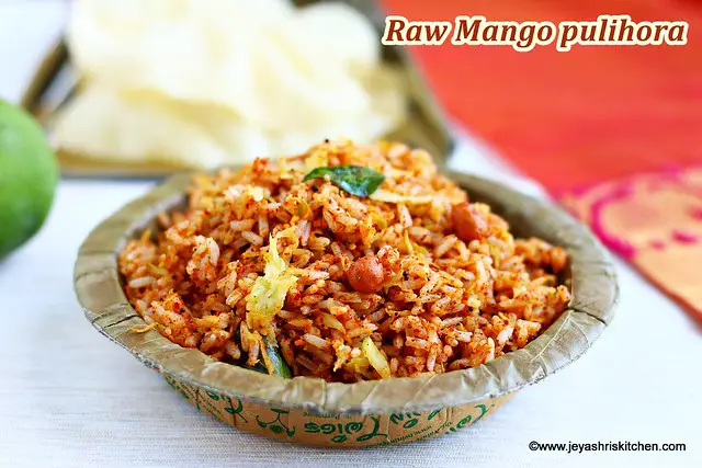 Raw mango pulihora