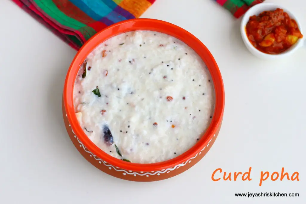 Curd poha recipe