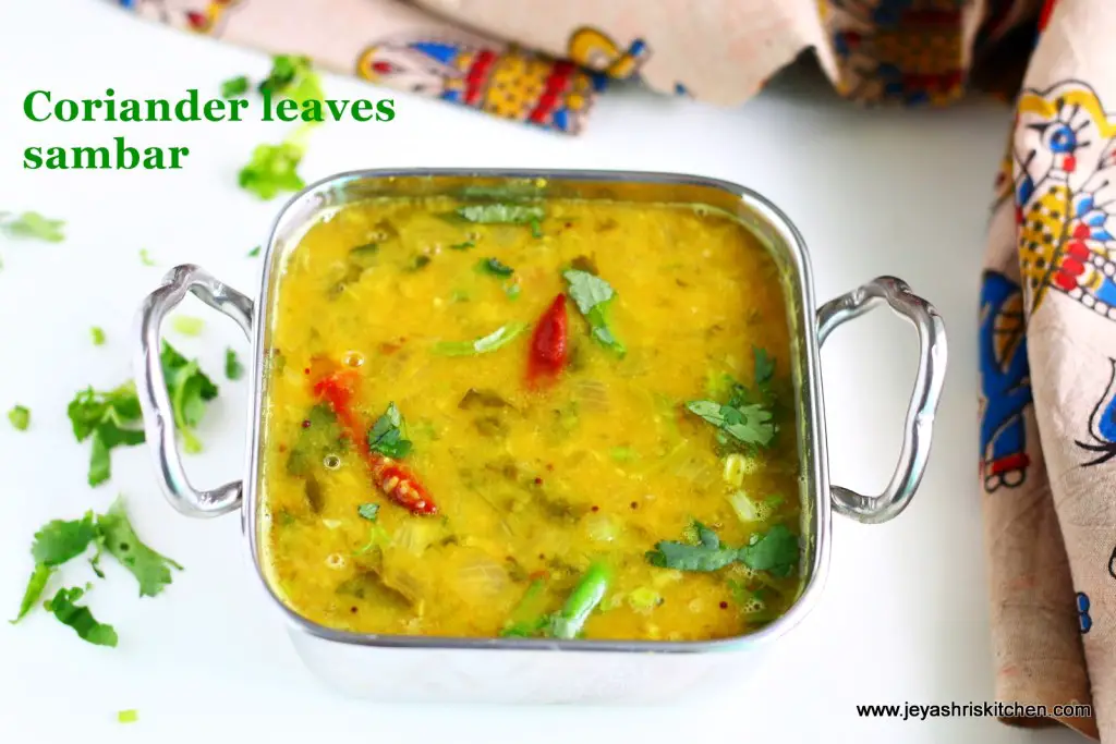 Coriander leaves sambar