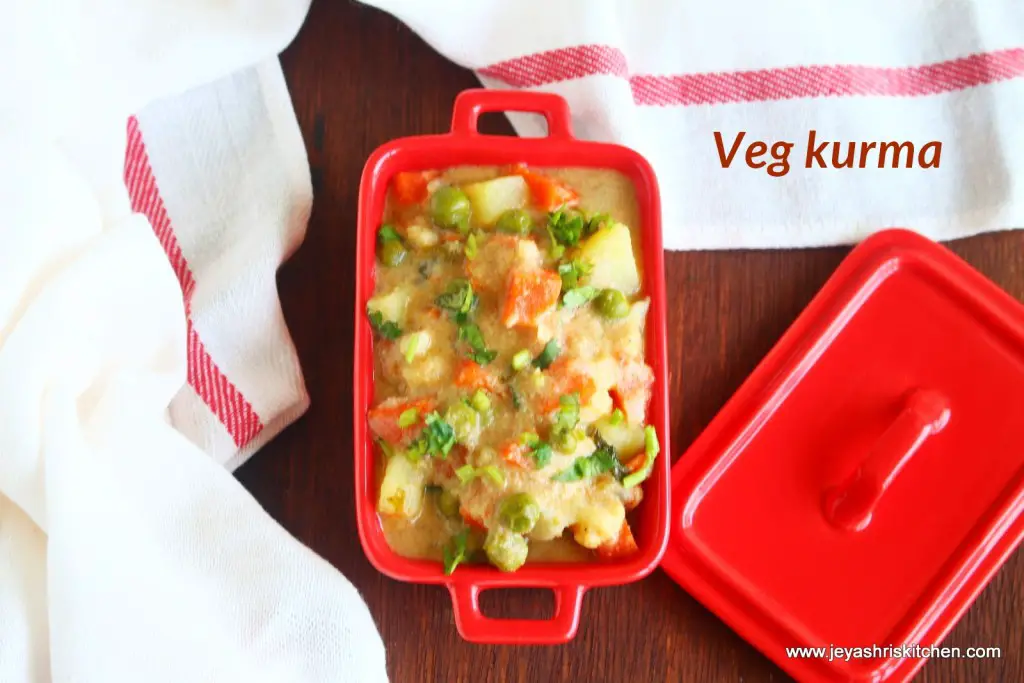 Mixed veg kurma with coconut milk