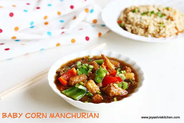 Baby corn- Manchurian