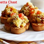 Aloo Channa chaat Bruschetta