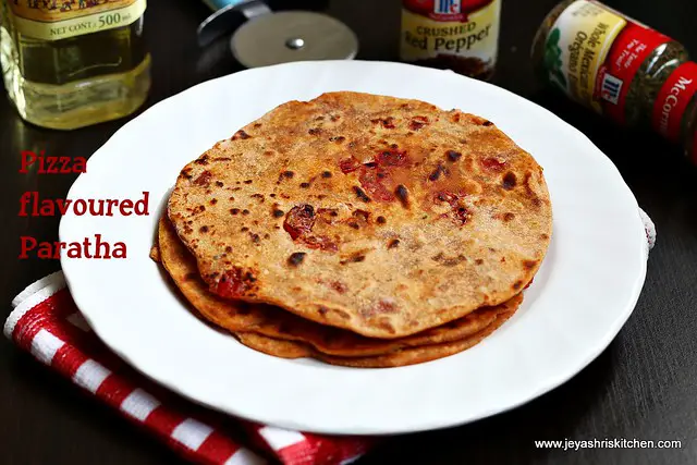 Pizza-flavored -paratha