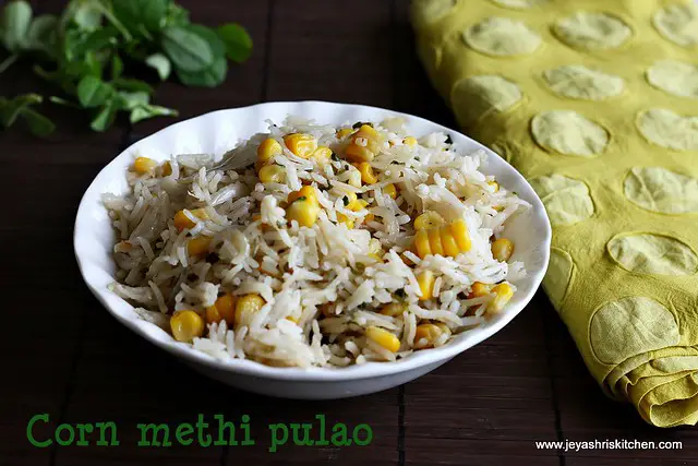 Corn-methi-pulao