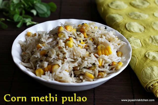 Corn-methi pulao