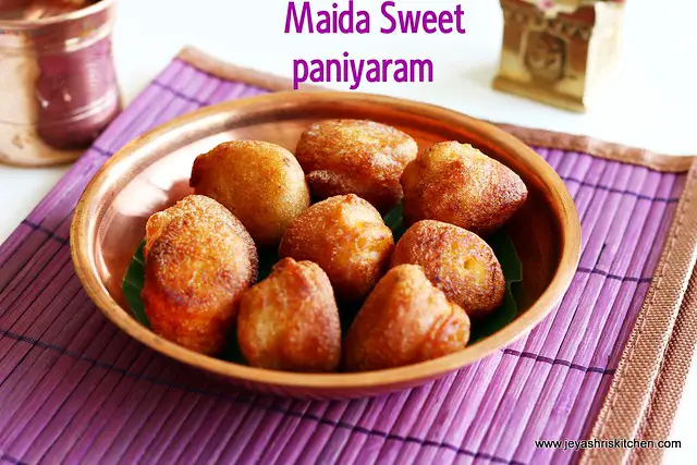 Rava-maida- sweet paniayaram Maida-paniyaram