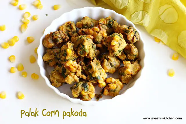 Palak-corn-pakora