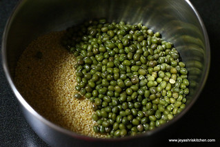 Thinai+green moong