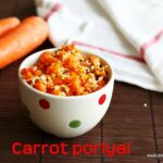 Microwave-carrot -poriyal