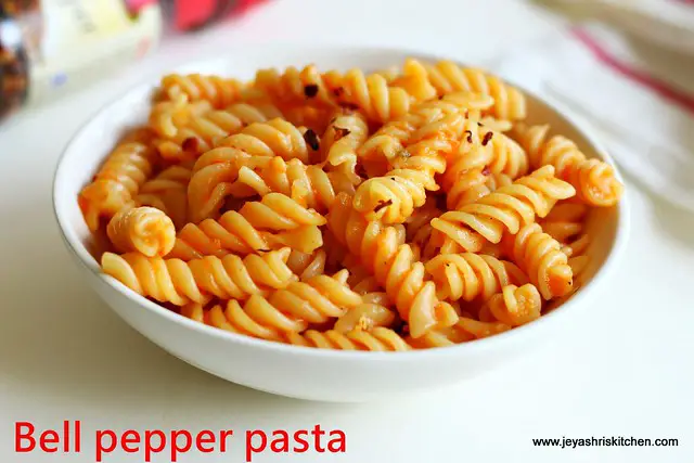 Roasted-Bell pepper pasta