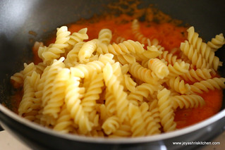 Add-cooked pasta