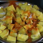 cubed sweet potato