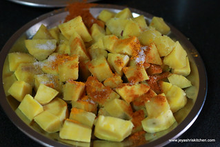 cubed sweet potato