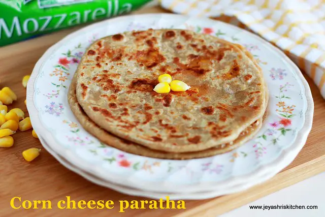 corn-cheese -paratha