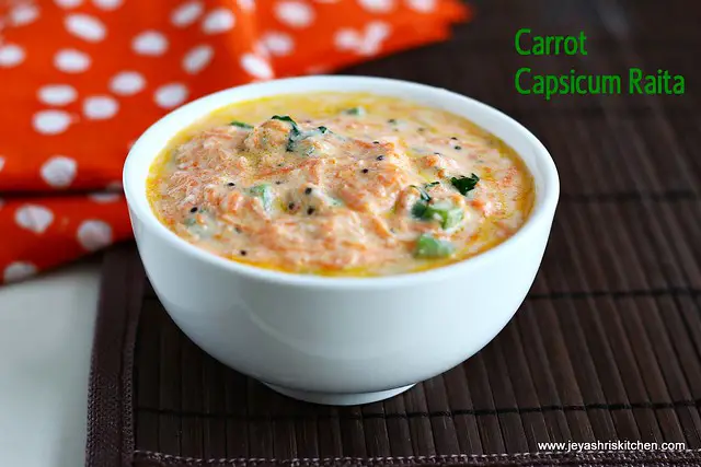 Carrot-capsicum raita