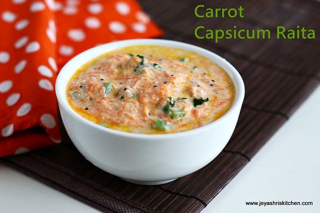 carrot-capsicum raita