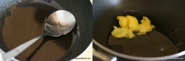 sugar syrup +ghee