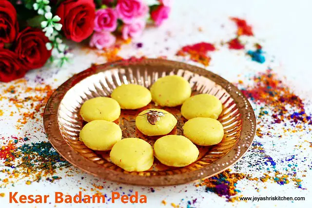 kesar-badam -peda kesar-badam -peda