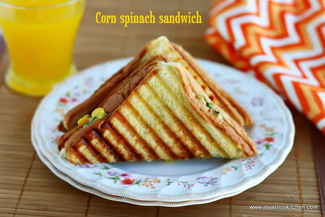 cheesy-corn spinach-sandwich