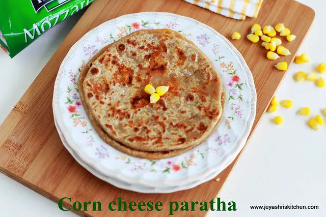 corn-cheese paratha