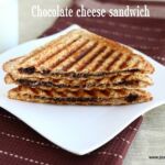 Grilled -chocolate cheese sandwich