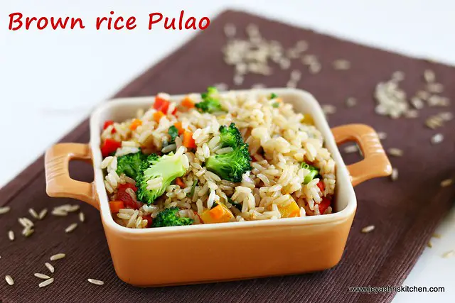 Brown rice-pulao