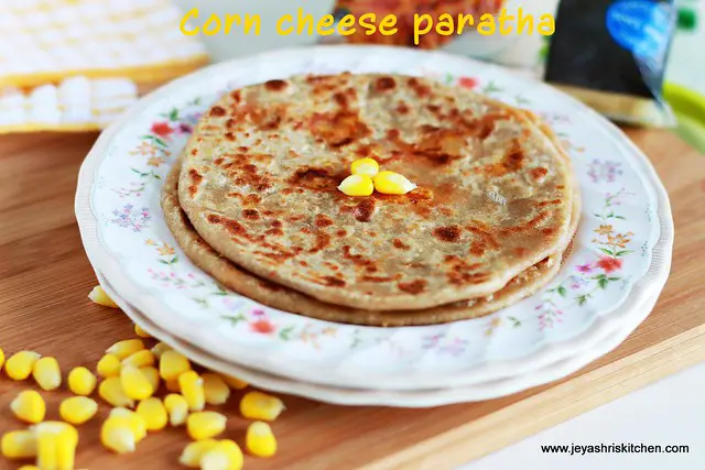 Sweet-corn+cheese +paratha