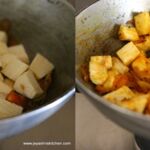 Raw banana curry