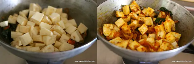 Raw banana curry