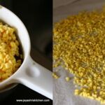 Microwave roasted moong dal