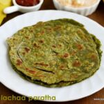 palak lachha paratha
