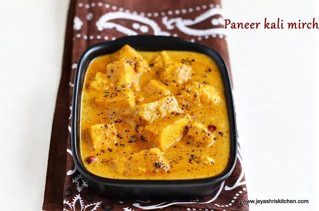 paneer kali mirch paneer -kali mirch