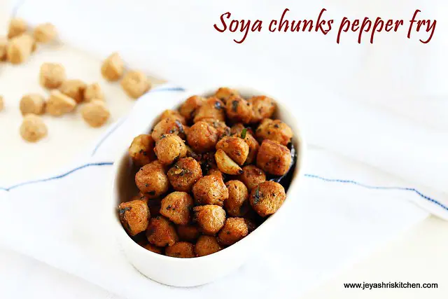 Soya chunks-pepper fry