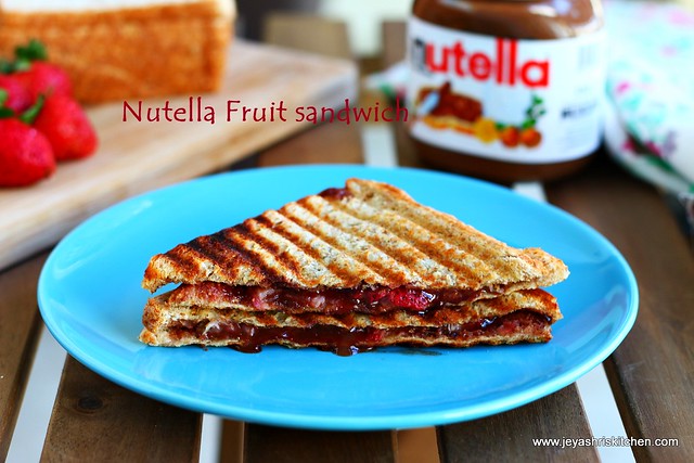 NUTELLA FRUIT SANDWICH RECIPE
