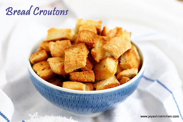home made bread croutons