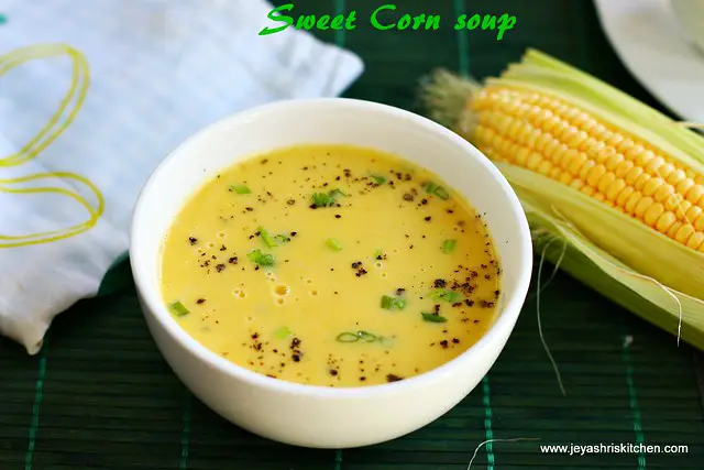 Cream of sweet corn soup