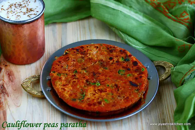 Cauliflower peas paratha