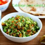 cabbage carrot peas poriyal