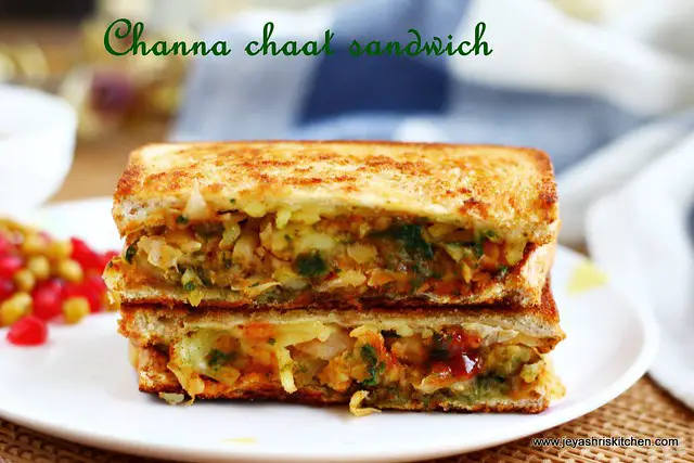 Aloo channa chaat sandwich