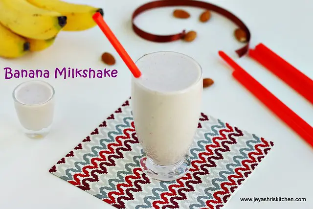 Banana almond smoothie Banana almond milkshake