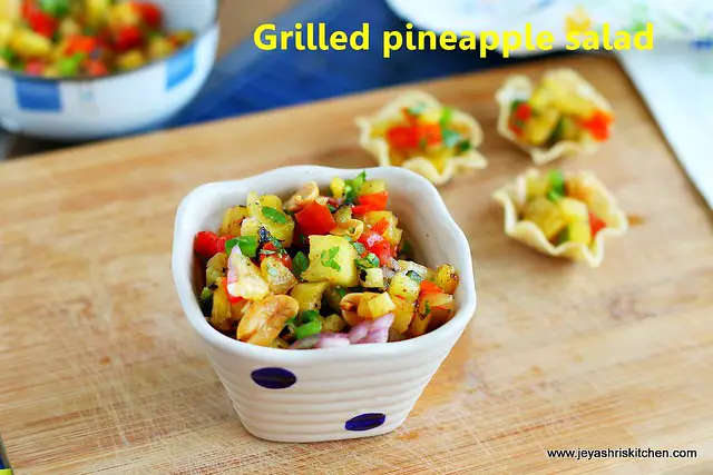 Grilled pineapple salad