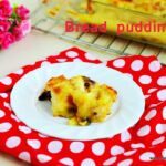 bread pudding with custard sauce