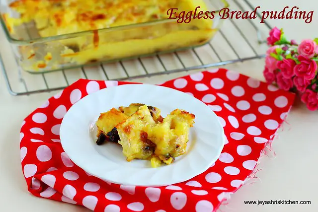 eggless bread pudding