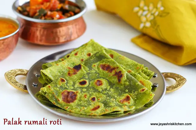 spinach rumali roti