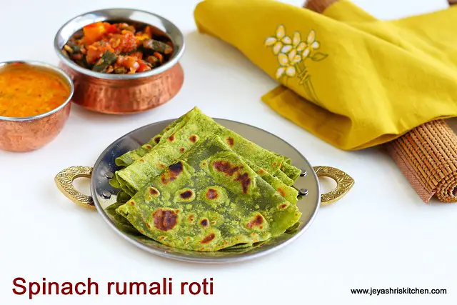 palak rumali roti