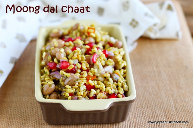 Roasted moong dal chaat