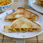 Paneer cabbage sandwich