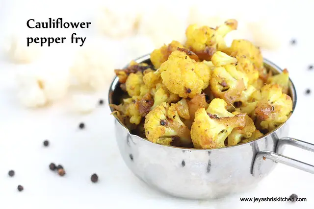 Cauliflower pepper fry 1