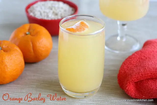 Orange barley water